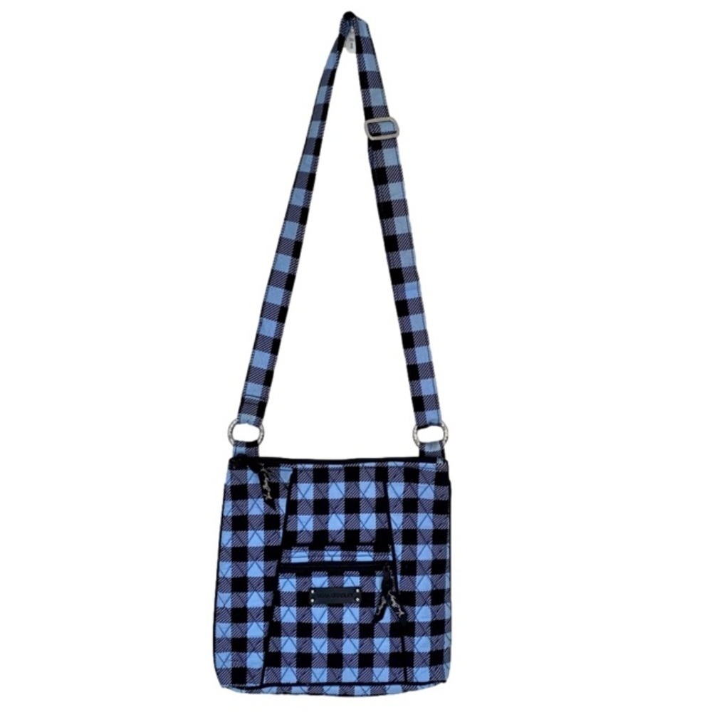 VERA BRADLEY Hipster Crossbody/Shoulder Bag Black/Blue Buffalo Check/Pla… - Picture 3 of 12